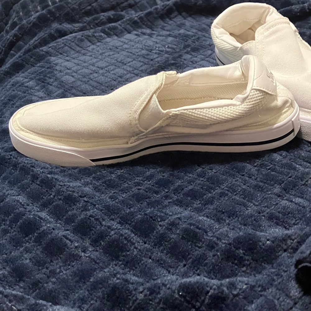 Nike White Canvas Slip-On Shoes Women's Size 8.5 - Picture 4 of 11